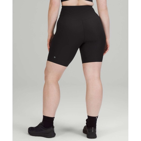 lululemon athletica Pants - Lululemon Base Pace High-Rise Short 8” Ribbed Nulux Black 4